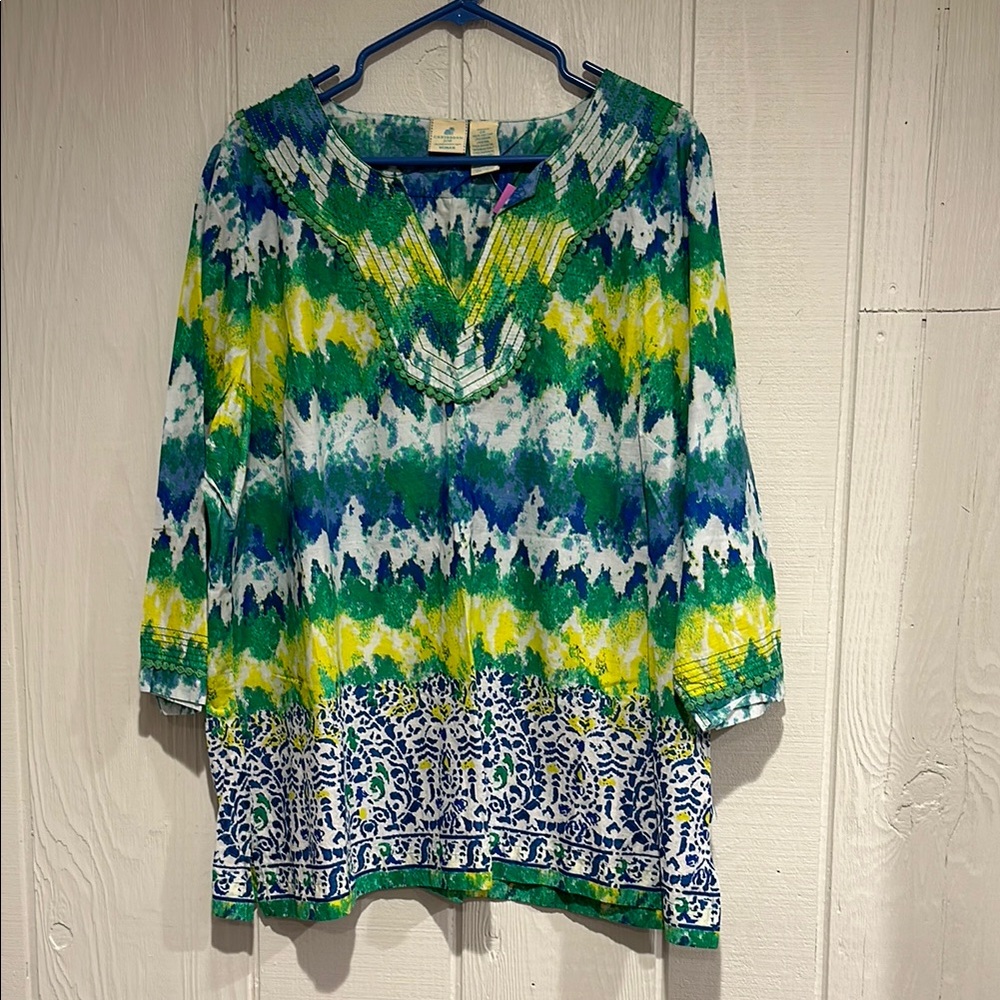 Caribbean Joe Multicolor Women's Top